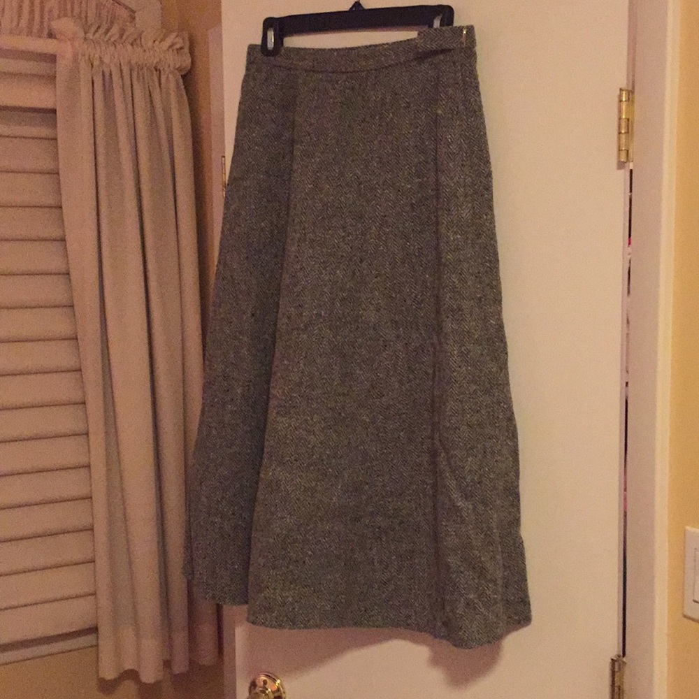 Custom tailored Irish tweed skirt